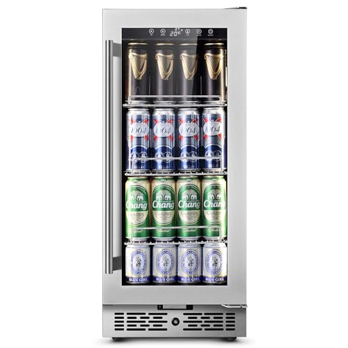 Vesgold 24 inch wide drawer refrigerator, built-in wine and beverage refrigerator under the counter, weatherproof, indoor and outdoor refrigerators, all-stainless steel cooler.