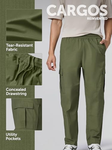 Image of XYXX Rove Ripstop Cargo | Solid Relaxed Fit | Wide Leg Cargo Pant for Men with 5 Pockets