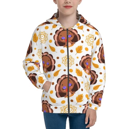 Flamingo and Pineapple Kid Hoodies Boys Zip Up Sweatshirts Girls Pullover with Pocket3