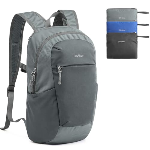 [G4Free] Packable Hiking Backpack 20L Lightweight Foldable Travel Daypack with Thickened Back Panel for Men Women
