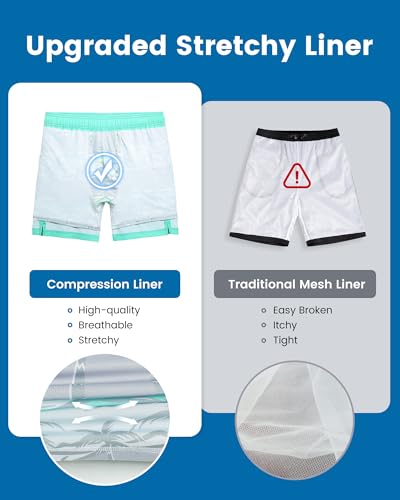 Image of maamgic 2 in 1 Mens Swim Trunks 7 Inch Swim Shorts Swim Suits Board Shorts