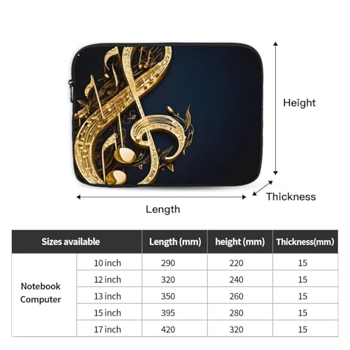 Housse pour ordinateur portable de jeu 13" antichoc à étoiles dorées