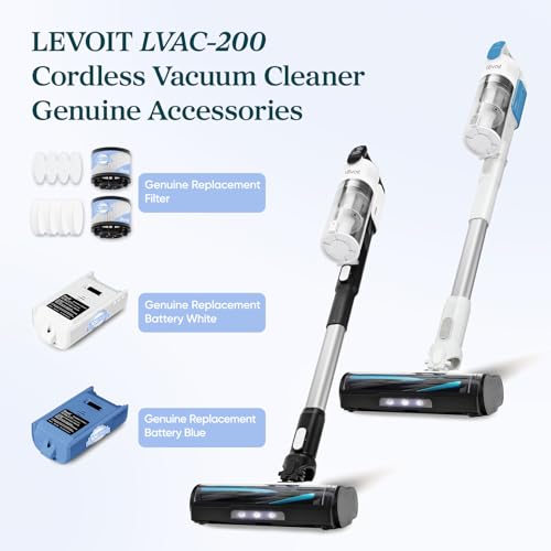 Image of Levoit LVAC-200 Vacuum Replacement Battery, 2200mAh, 50-Min Runtime, White
