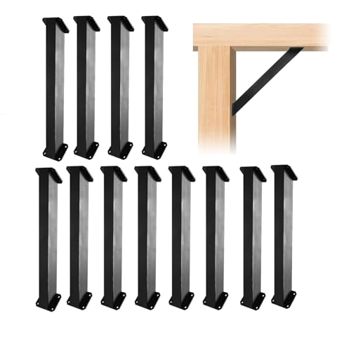 Kit de 12 piezas de soporte angular de acero reforzado de 45°, para pérgolas, cenadores y postes de madera miniatura 1