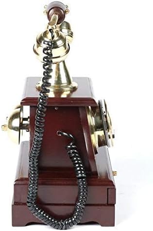 Antique Landline Telephone with Decorative Table Top and Vintage Retro Dial Wooden Base by VintiquE Vintage Collection