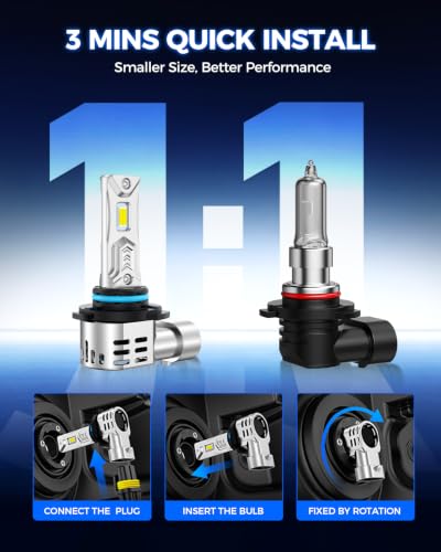 Image of Marsauto 9012 LED Fog Light Bulbs, 80,000LM Ultra-Bright, 2-Pack