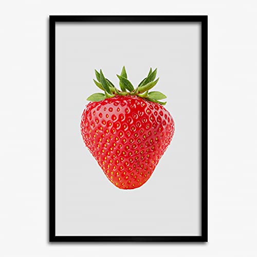 Cadre de bois 50x70 cm idéal pour décorer une cuisine moderne avec fraise