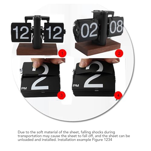 Reloj de escritorio digital de 24h ajustable estilo vintage retro para mesa de salón 8