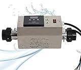 12000BTU/Hr Mini Swimming Pool Heater Built-in Circulating Water Pump Control System, 3KW Electric Pool Heater for Above Ground Pools, SPA Pools and Bathtubs, 240V 50-60Hz, Up to 2000 Gallons