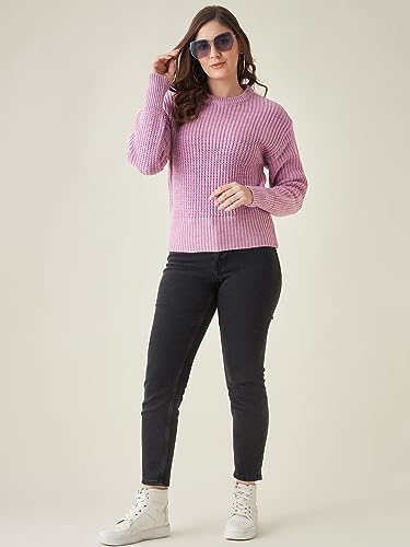 Image of Modeve Solid Round Neck Casual Women Sweater||Winterwear||