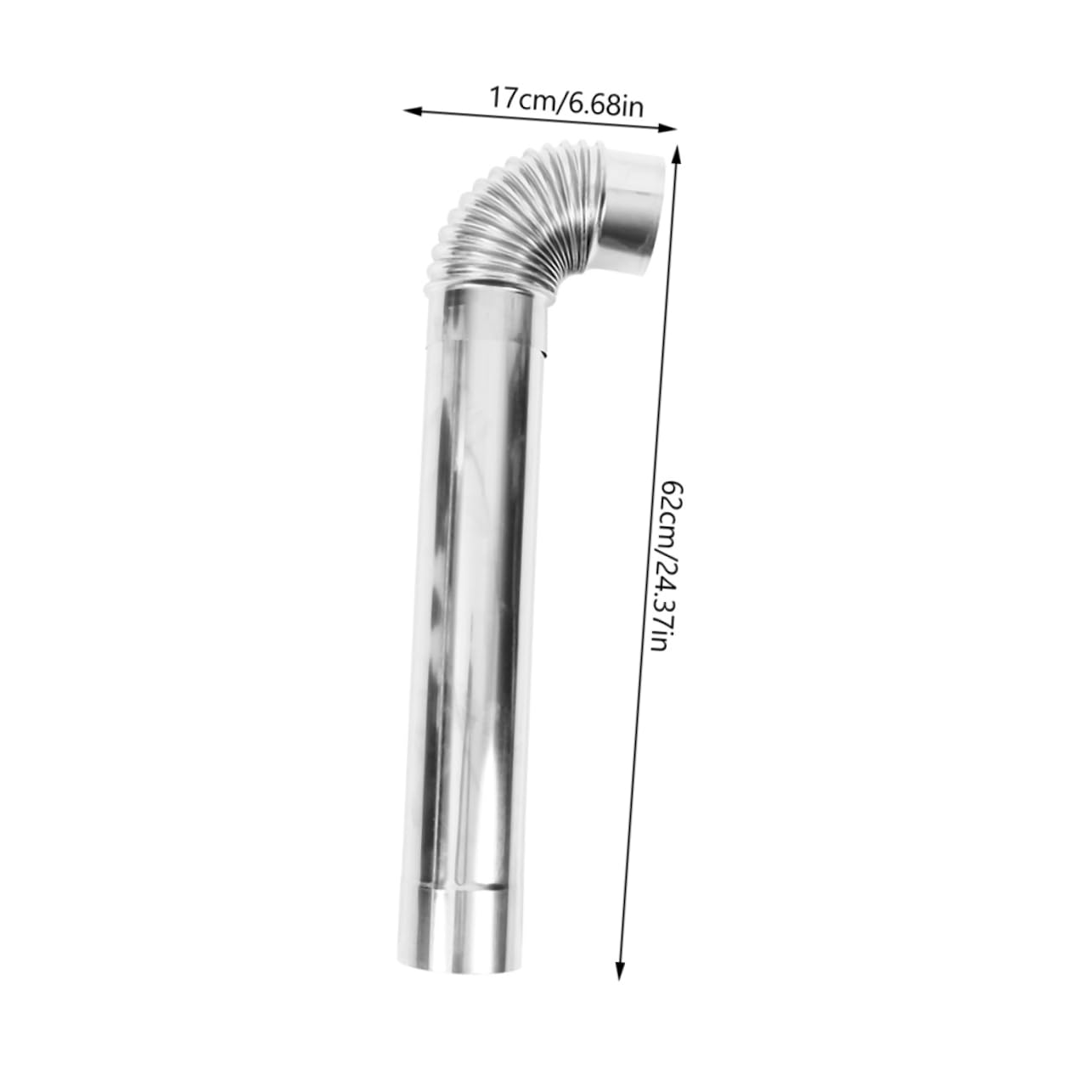 BESPORTBLE Tubi di Scarico per Canna Fumaria in Acciaio Inox Prolunga per Stufa Tubo Dritto per Canna Fumaria Tubo di Estensione per Sfiato Adatto per Stufe Legna e Caminetti