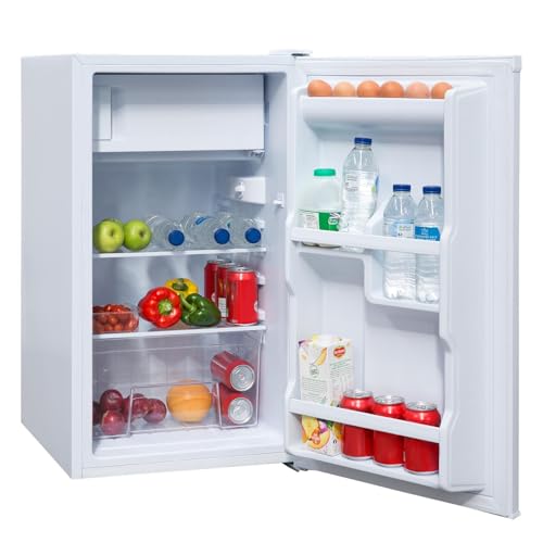 SIA LFIWH 83L White Freestanding Under Counter Fridge with 3* Ice Box, E Rated, Interior Light,...
