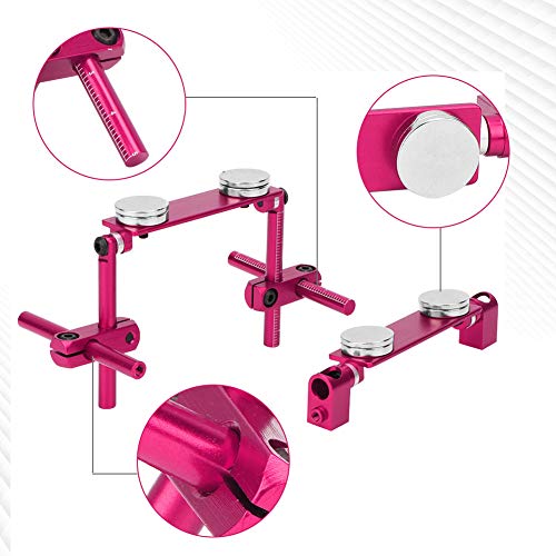 T best RC Car Body Mount Kit, Aluminum Magnetic Invisible Body Shell Mount Kit for HSP 1/10 RC Racing Car(Pink)