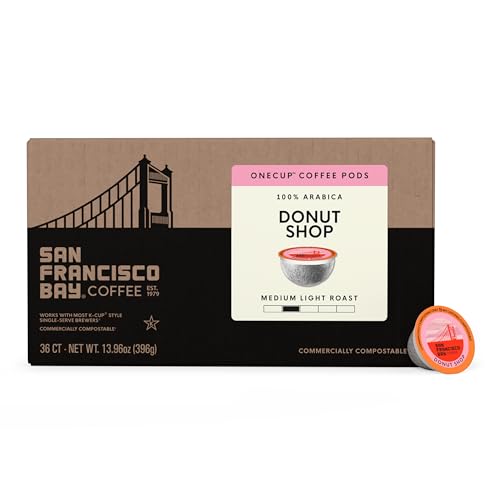 Image of San Francisco Bay K-Cup Coffee Pods, Donut Shop (36 ct), Medium-Light Roast, Commercially Compostable Single-Serve Coffee Pods