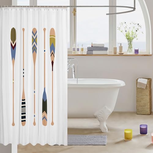 Rideau de douche imperméable anti-éclaboussures et ses 12 crochets robustes - 4