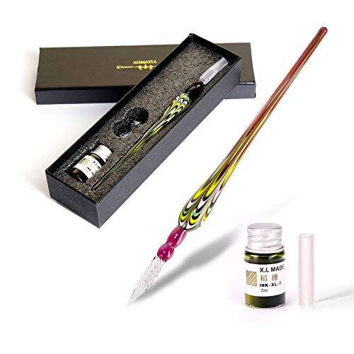 Stylo de calligraphie en verre pour écriture sans taches