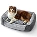 Bedsure Hundebett grosse Hunde – 89x63x17cm Hundesofa für grosse Hunde waschbar, Hundekorb mit abnehmbarer waschbarer Bezug, Hundecouch mit rutschfester Unterseite, kuschelweiches Hundebett groß, Grau