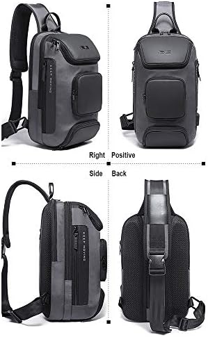 OZUKO Sling Backpack Sling Bag for Men Crossbody Backpack Waterproof Casual Shoulder Bag with USB Charging Port