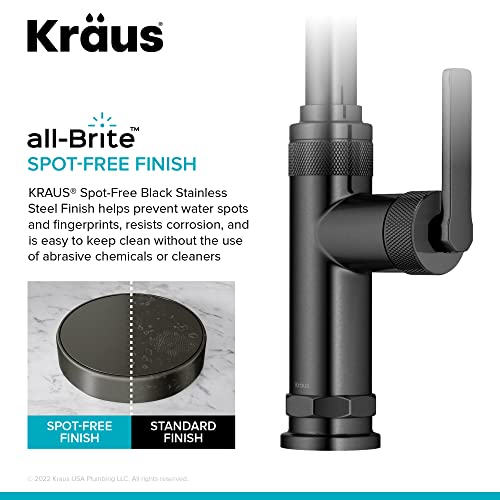 Kraus Allyn Industrial Pull-Down Single Handle Kitchen Faucet In Spot-Free Antique Champagne Bronze, Kpf-4102Sfacb #TOP3