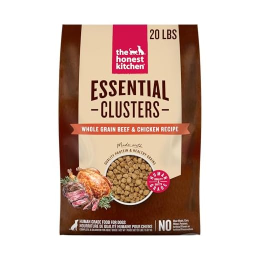 The Honest Kitchen Human Grade Essential Clusters Dry Dog Food, Whole Grain Beef & Chicken 20 lb Bag