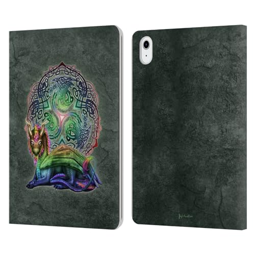 Carcasa de Cuero iPad Air 2022 Brigid Ashwood Dragón Celta Funda Libro
