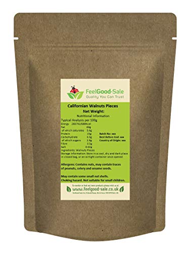 1kg Walnuts Large Pieces - Rich in Omega-3 Low-GI Good For Snacking Smoothies Baking & Cooking Gluten-Free Keto & Vegan-Friendly Rich in Protein & Vitamins & Fibre