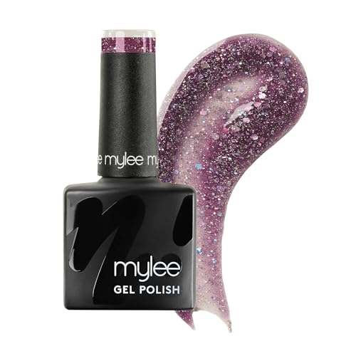 Mylee Gel Nail Polish 8ml [All Eyes On Me] - UV/LED Soak-Off Nail Art Manicure Pedicure for Professional Salon & Home Use [Bold Glitter Range] - Long Lasting & Easy to Apply