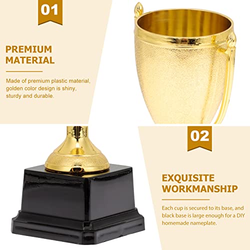 INOOMP Troféu de Prêmio de Ouro Troféus de Plástico Dourado Infantil Sala de Aula Recompensas Escola