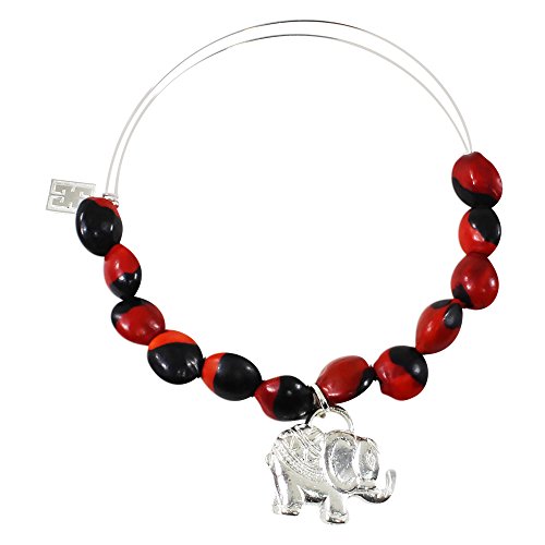 Image of EVELYN BROOKS Adjustable Bangle Bracelet (Multiple Charm Styles) for Women-w /Meaningful Good Luck Seed Beads - Handmade Jewelry | Great Gifts for Teen Girl Gifts & Great Addition to Girls Jewelry