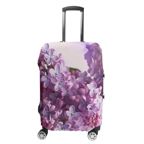 Lilac Flowers Luggage Cover, Elastic Luggage Protector Fits 19-32in Suitcases, Washable & Anti-Scratch Suitcase Cover for Men Women M
