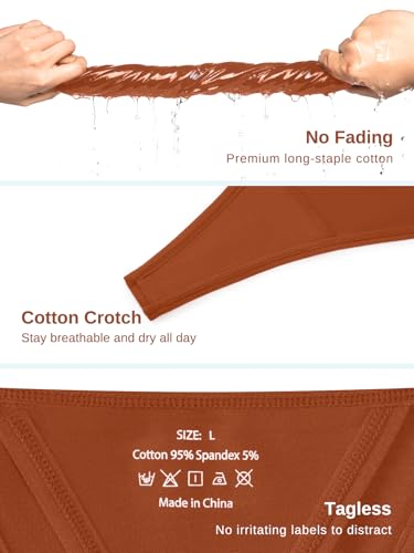 Image of oshkang Cotton G-String Thongs for Women Underwear Breathable Stretch Low Rise Panties T-back Sexy Ladies 8 Pack