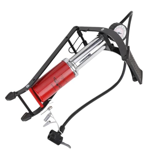 HYTROVE 高圧フットポンプ 脚踏み式空気入れ 省力プ 携帯用ミニフロアインフレーター 自動車 自転車 バイク対応 圧力計付き耐久素材使用