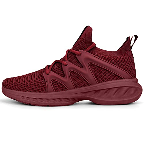 Image of Pujcs Men's Slip On Walking Shoes - Lightweight Breathable Mesh Sneakers for All Day Standing,Non Slip Shock Absorbing Athletic Footwear for Gym,Travel & Work