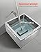 VEVOR Stainless Steel Floor Mop Sink, 24 x 24 x 13 in, 304 Stainless Steel, with 3-in-1 Filter and Wall-Mounted Bracket, X-Shaped Groove for Quick and Smooth Drainage, for Balcony and Bathroom