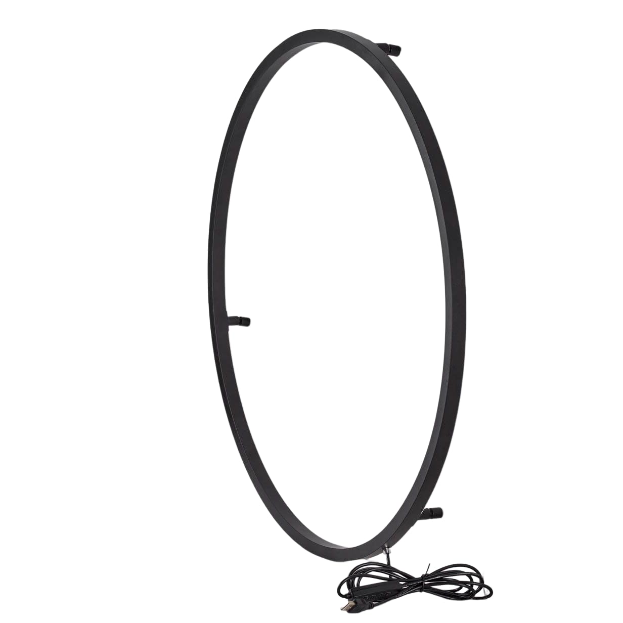 DESHOME Kreis Wandleuchte 100cm Schwarz Rund Wandlampe 3 Lichtfarben+10 Helligkeiten Innen LED Indirekte Beleuchtung Minimalistische Ring Lampe Wand mit USB-Betrieb, für Wohnzimmer-Sofa Büro Geschäft