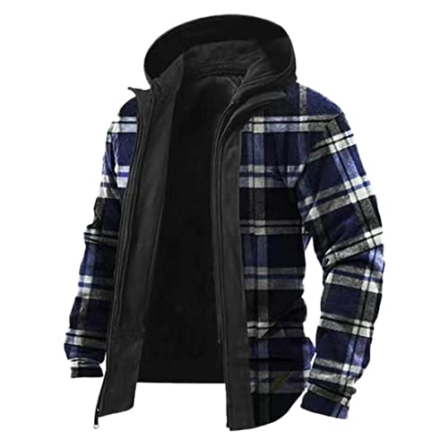 Veste longue pour homme tendance bleu XXXL vêtement casual avec poche
