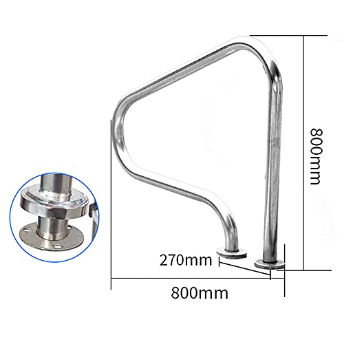 Barandal para escalera de piscina en acero inoxidable 304 miniatura 4