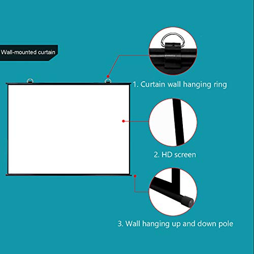 Pantalla para proyector enrollable portátil 60inch 4:3 miniatura 5