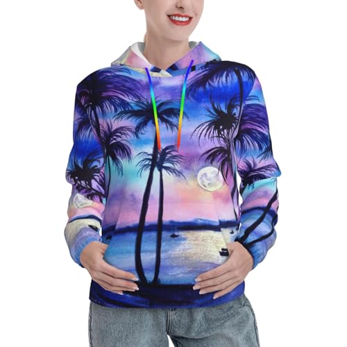 Vêtement d'hiver femme pour le cocooning : le sweat à capuche palmier