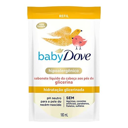 Sabonete Líquido Glicerina Baby Dove Hidratação Glicerinada 180ml Refil