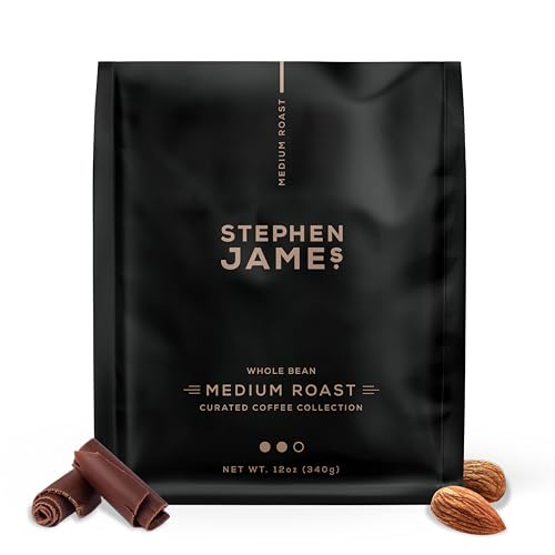 Stephen James Coffee, Premium Medium Roast Native Whole Bean Coffee, 12 oz. Bag
