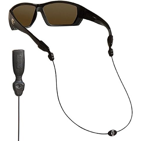 Chums Orbiter Eyewear Retainer - Lightweight Stainless Steel Cable Glasses Strap (Black), 15.5" Cover