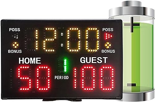 Marcador electrónico para deportes con batería