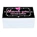 RXBC2011 Thank you for your support cards pink bow small business packaging customer appreciation notes pack of 100 Black