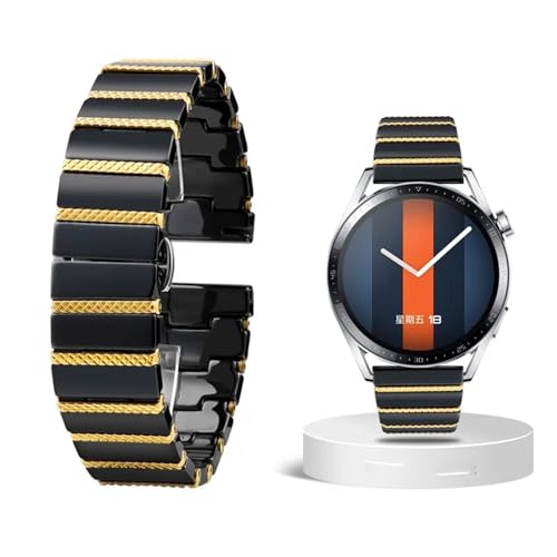 Bracelet de montre céramique acier noir 22mm idéal pour vos rendez-vous d'affaires