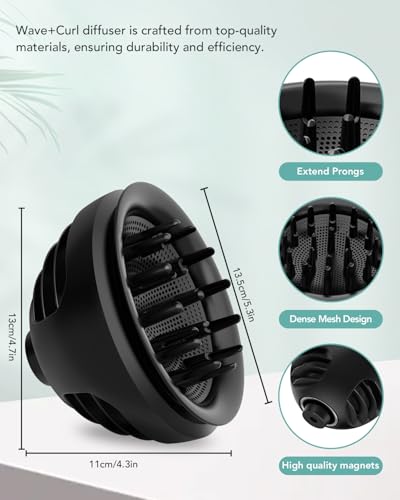 Difusor Wave+Curl para secador de cabelo Dyson, acessório difusor atualizado para secador de cabelo