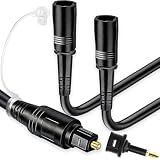 Ampia compatibilità: la porta di ingresso supporta un segnale audio ottico (da PC, lettore Blu-ray, lettore DVD, HDTV ecc.) e l'uscita supporta due set di dispositivi di ricezione del segnale audio ottico come (soundbar, amplificatore digitale, convertitore audio digitale-analogico, adattatore/trasmettitore Bluetooth ottico per cuffie Bluetooth ecc.) contemporaneamente.