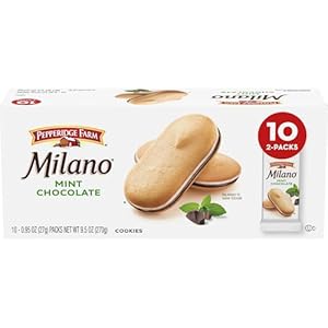 Pepperidge Farm Milano Cookies, Mint, 10 Packs, 2 Cookies per Pack