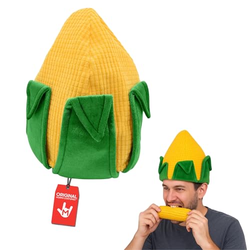 Nicky Bigs Novelties Morph Corn on the Cob Hat Crazy Corn Cob Costume Hat for Adults Silly Funny Food Fall Festival Hats for Farmers Market Harvest Parade Halloween Cookouts and Crazy Hat Day
