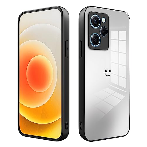 XINYEXIN Funda para Xiaomi Poco X5 Pro 5G Case con Vidrio Degradado, Moda Ultra Delgado Antichoque y Antiarañazos Protectora Carcasa - Negro
